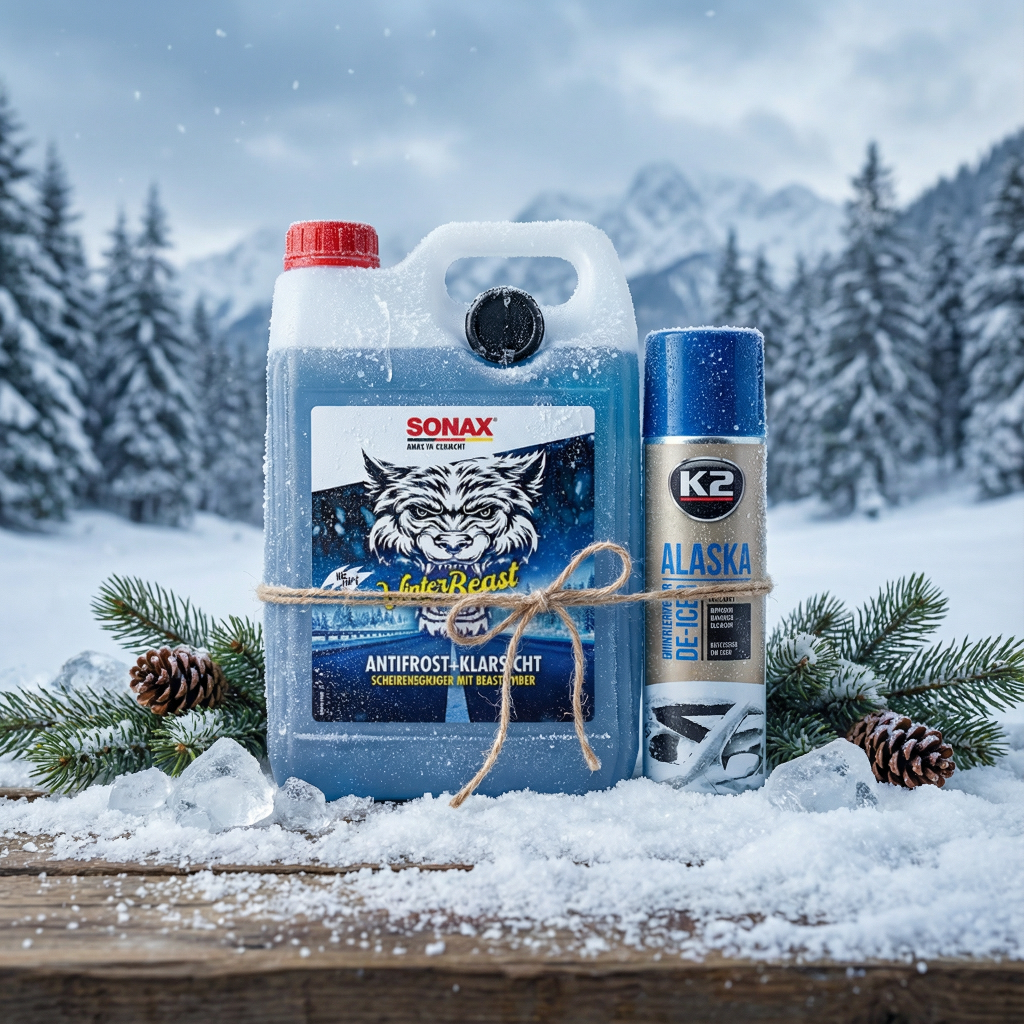 Zimski komplet za stekla (Sonax + K2)