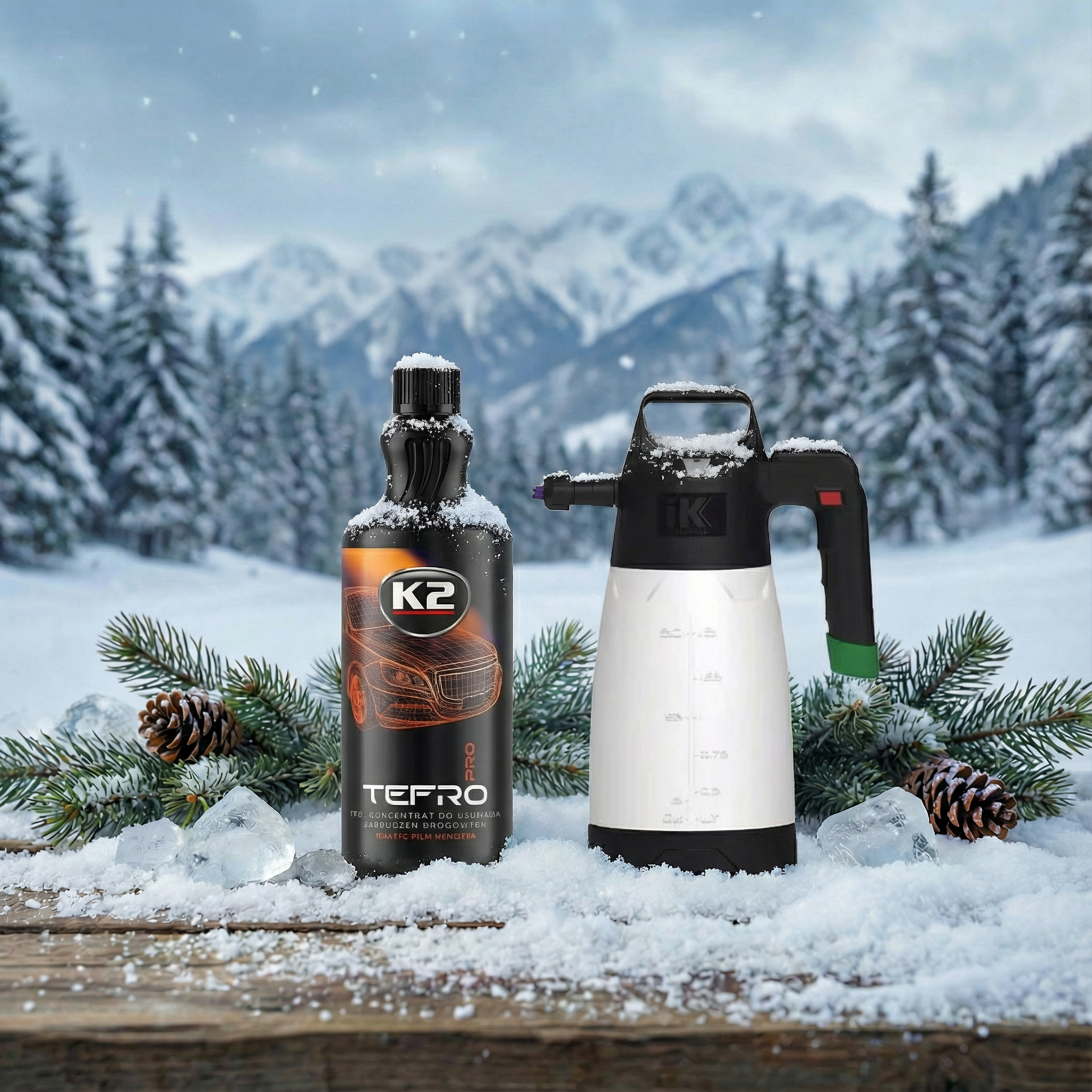 Zimski Paket Čiščenja 1000ml (IK Foam Pro 2.0 + K2 Pro Tefro)