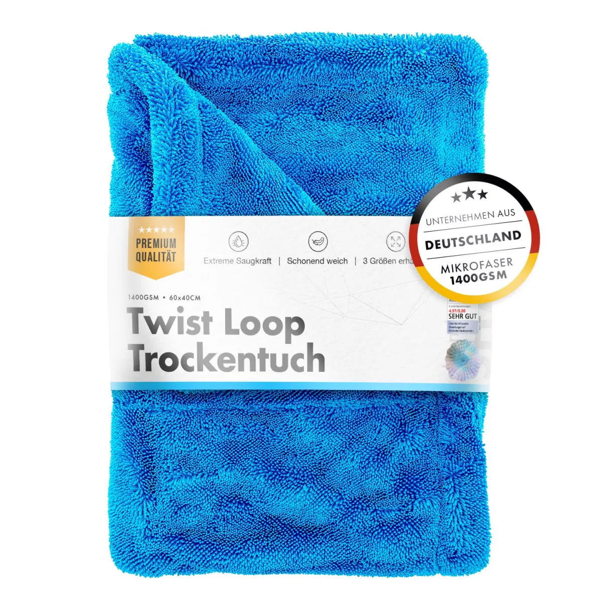 chemicalworkz Shark Twisted Loop Towel 1400GSM 60x40cm