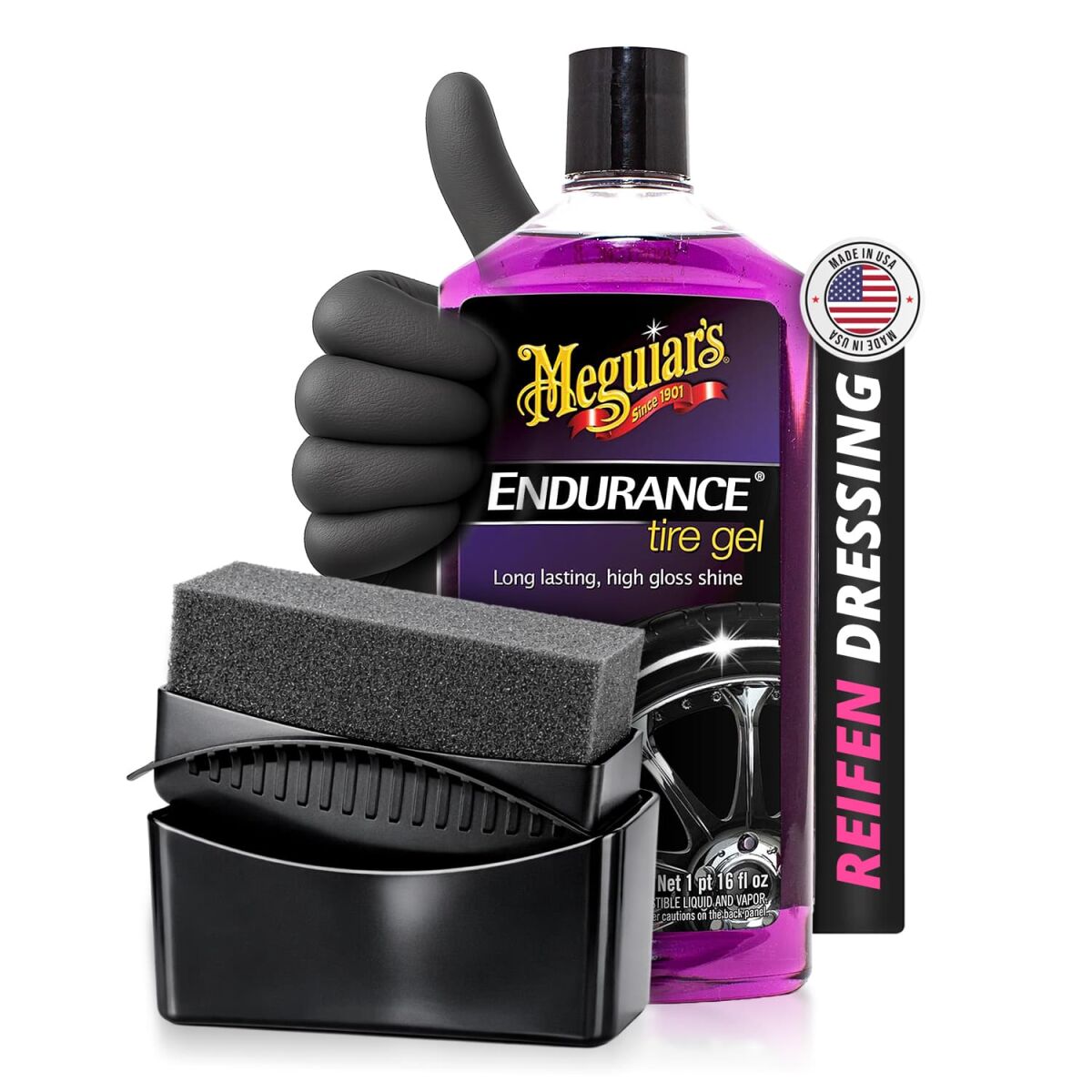 Meguiar's Endurance Tire Gel 473 ml – komplet za nego pnevmatik