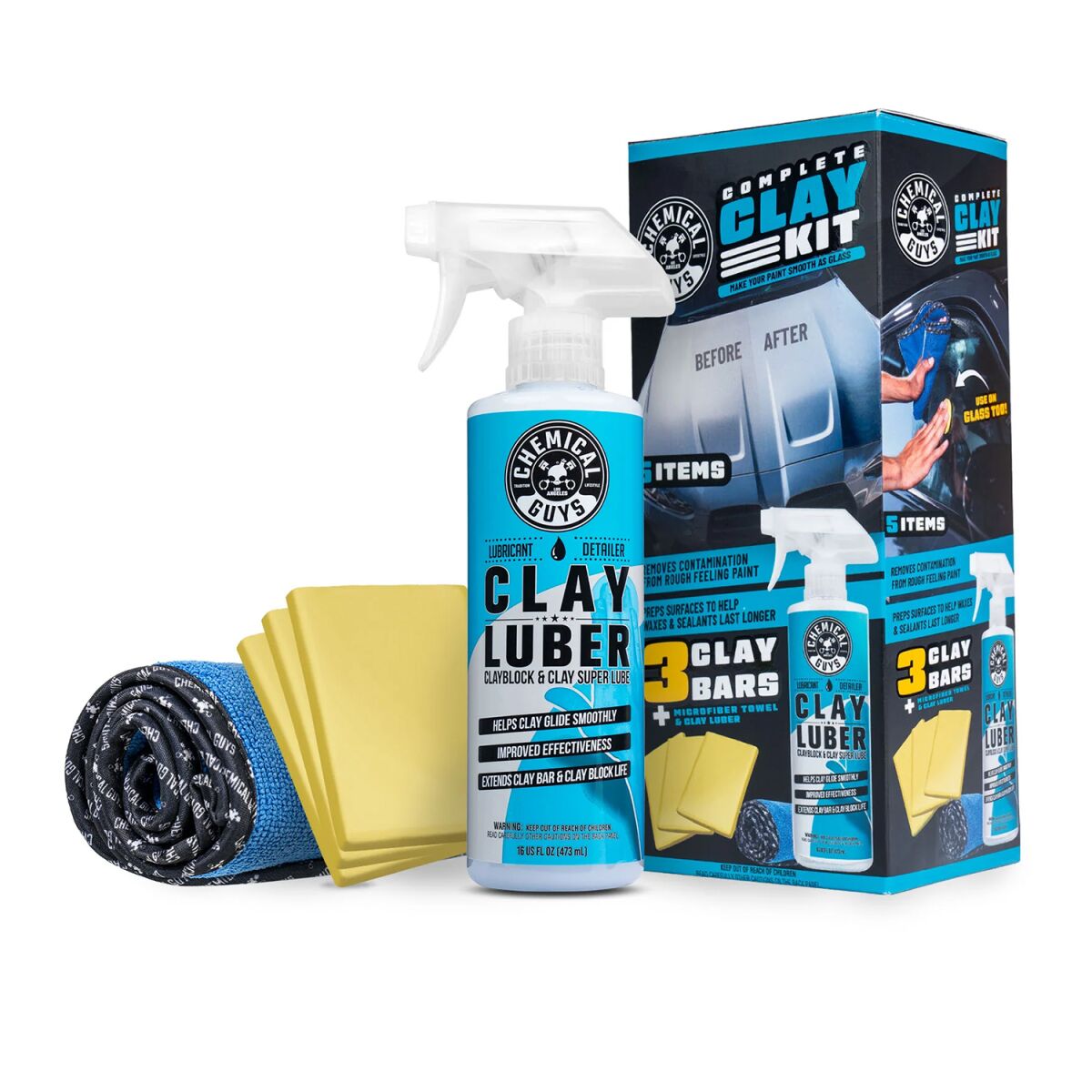 Chemical Guys Complete Clay Kit – komplet za dekontaminacijo laka