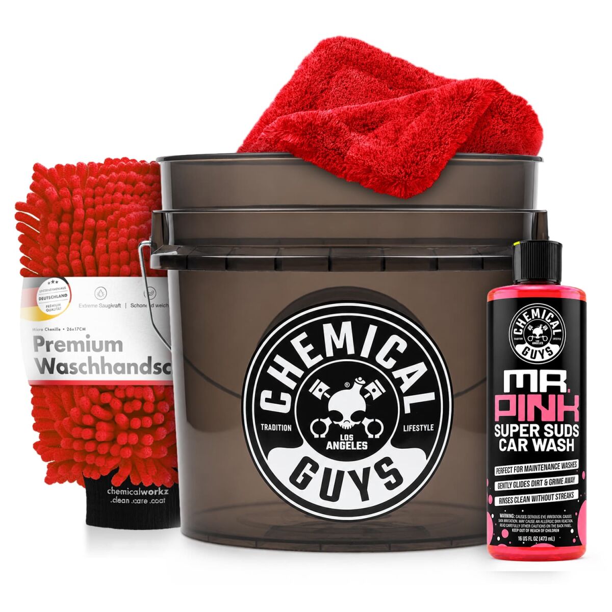 Chemical Guys Mr. Pink – komplet za pranje z vedrom 16 L
