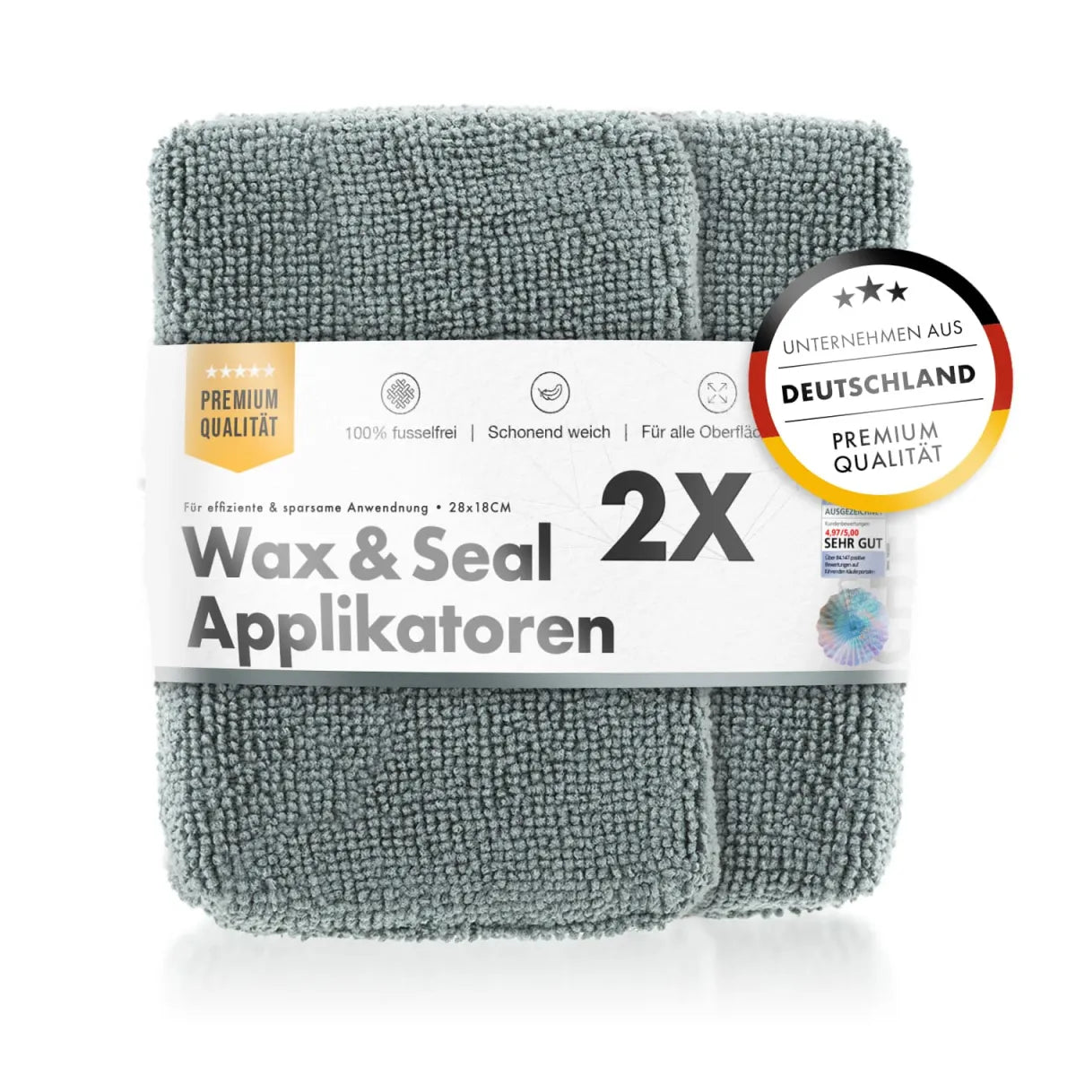 chemicalworkz Microfiber Waxing/Sealant Applicator Sivi 2kosa.