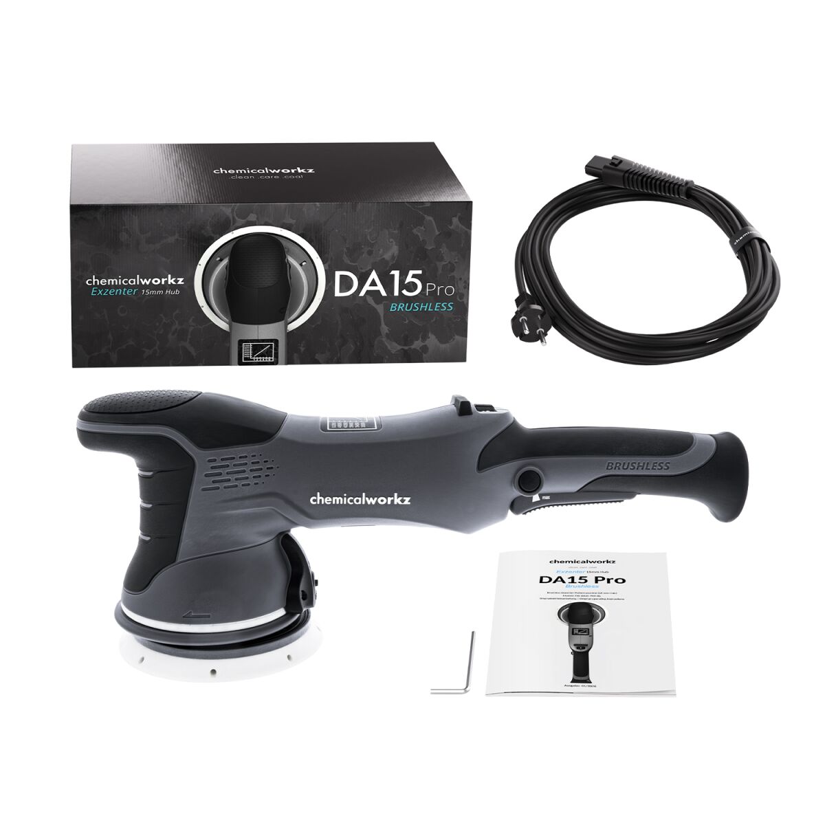 chemicalworkz DA15 Pro Brushless + Sonax – komplet za poliranje – pogled 3