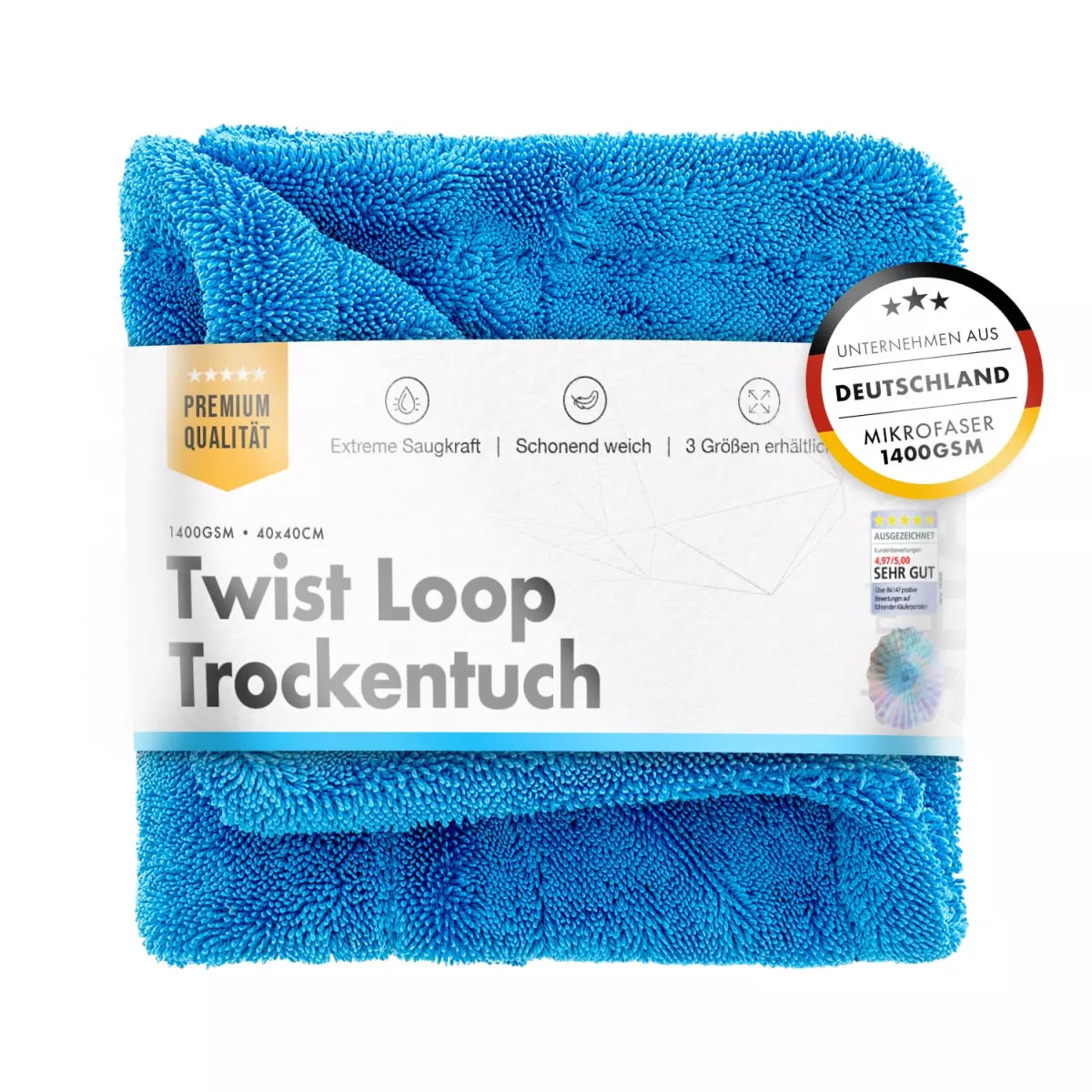 chemicalworkz Shark Twisted Loop Towel 1400GSM 40x40cm