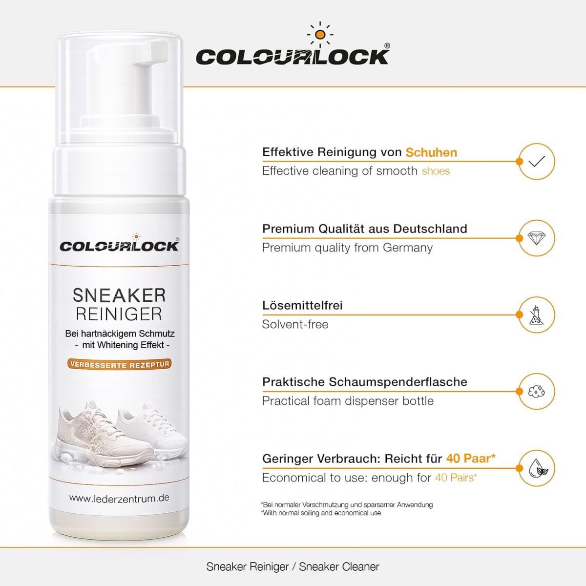 Colourlock Sneaker Cleaner 200 ml – komplet za čiščenje obutve – pogled 2